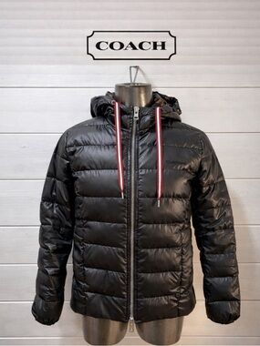 COACH Black Down Puffer Jacket – XS